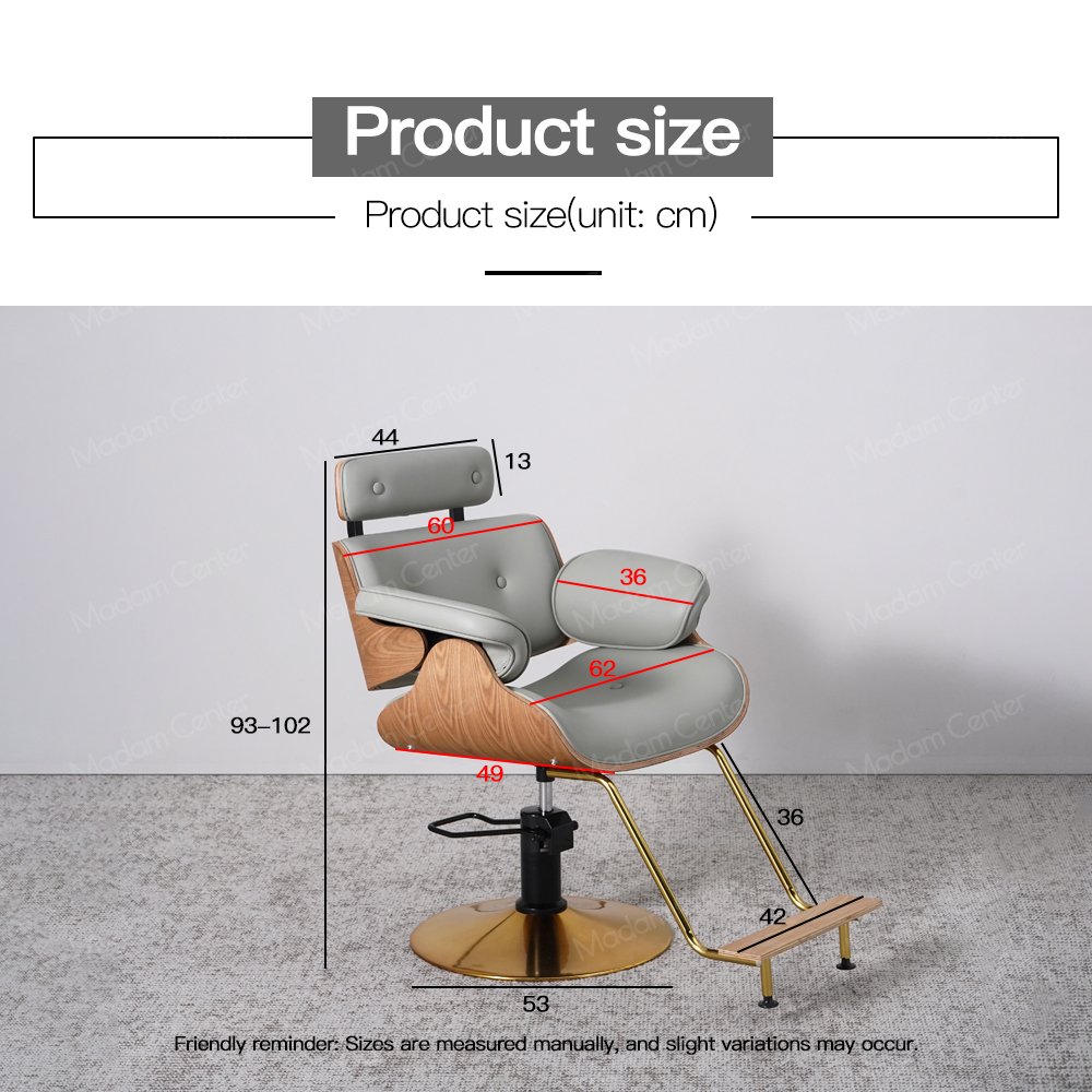 Madamcenter New Barbershop Hair Salon Hair Chair Salon Barber Chair Adjustable Rotary Lifting Hairdressing Hair Cutting Chair