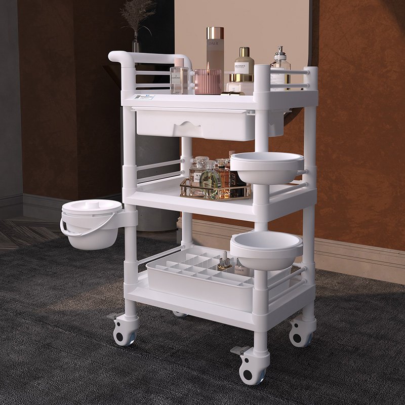 Factory Wholesale 3 Layer Mobile Tool Drawer Beauty Spa Spa Plastic Drawer Universal Wheel Beauty Salon Trolley
