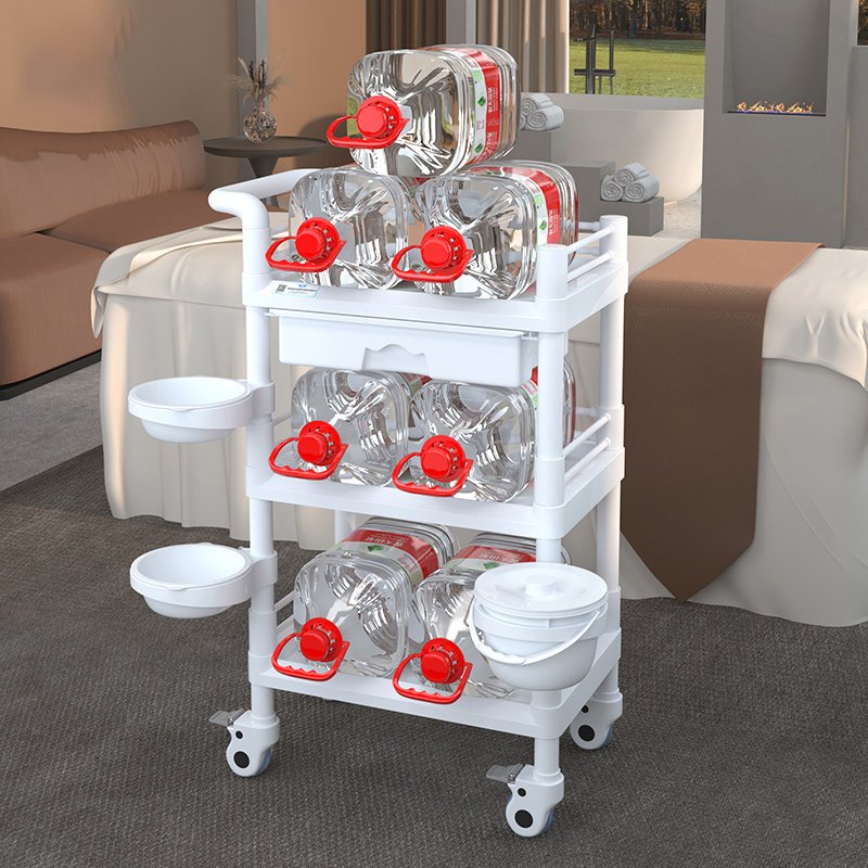 Factory Wholesale 3 Layer Mobile Tool Drawer Beauty Spa Spa Plastic Drawer Universal Wheel Beauty Salon Trolley