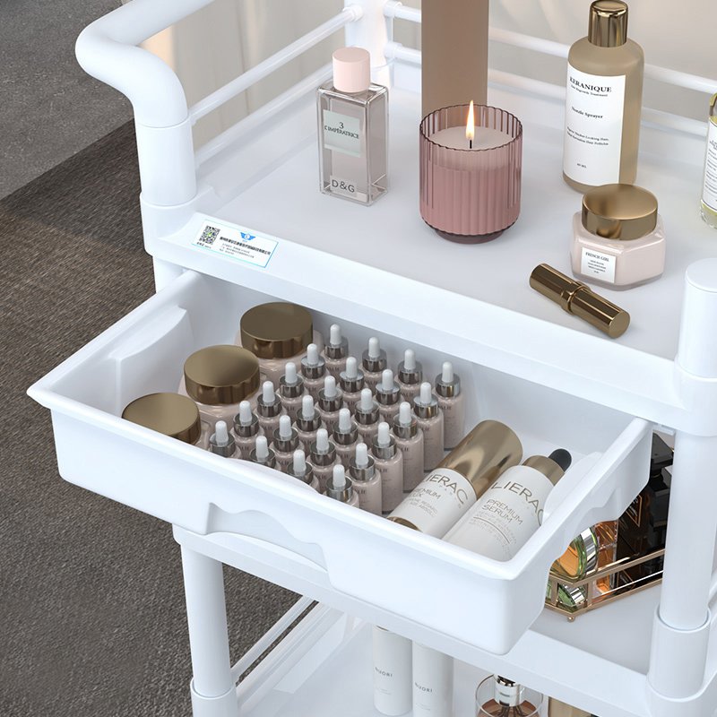 Factory Wholesale 3 Layer Mobile Tool Drawer Beauty Spa Spa Plastic Drawer Universal Wheel Beauty Salon Trolley