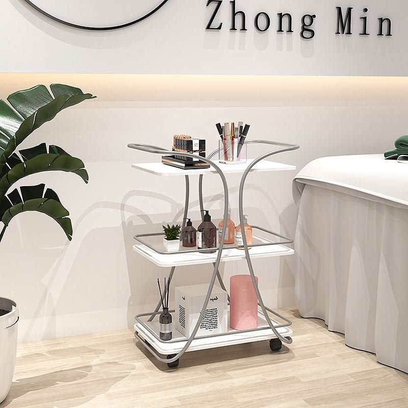 Beauty Cart Hair Salon Tool Cart 3Tier Beauty Shelf Hair Salon Beauty Parlor Cart