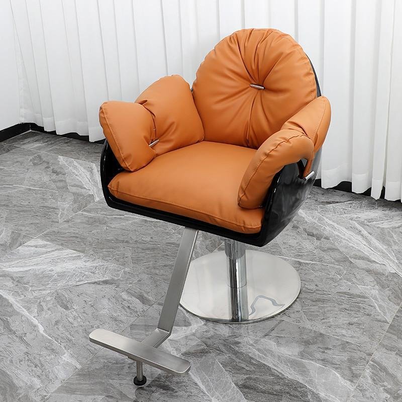 Hot Sale Barbershop Salon Furniture Metal Gold Beauty Hair Salon Chair Professional Hairdressing Barber Chairs