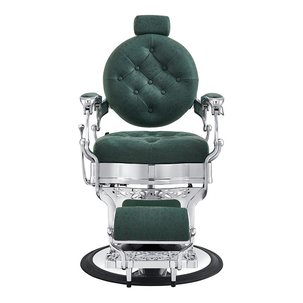 Popular Design Grey PU Barber Chairs Silver Stainless Steel Hair Salon High Quality Shop Equipment Chairs