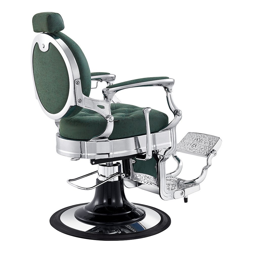 Popular Design Grey PU Barber Chairs Silver Stainless Steel Hair Salon High Quality Shop Equipment Chairs