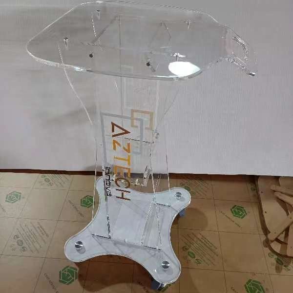 2023 transparent Beauty Equipment Aesthetic Acrylic Salon Spa Facial machine working trolley