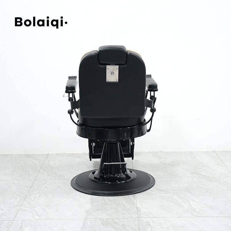 BOLAIQI Wholesale Hair Salon Furniture Beauty Saloon Black Hairdresser Reclining Chair Hydraulic Barber Chair