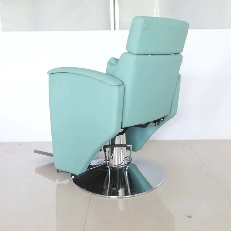 Hot Selling Electric Salon Furniture Reclining Barber Chair Stylist Chair Hydraulic PU Leather Barber Chair