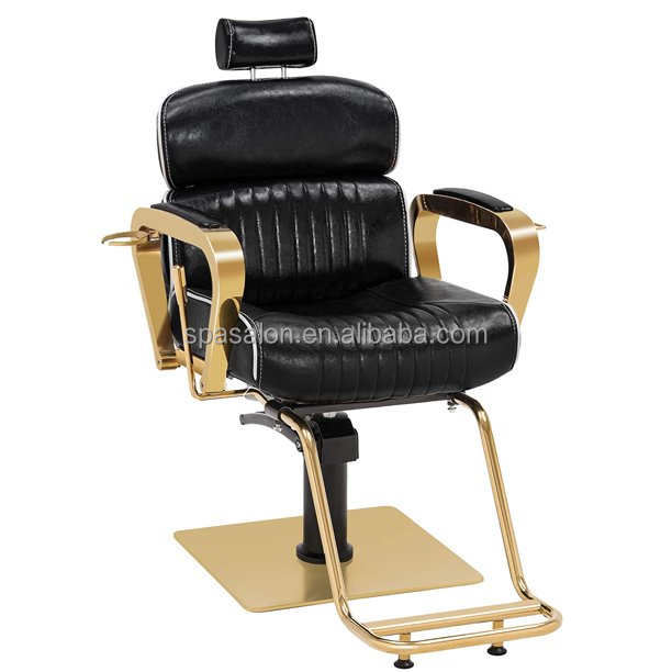 LMS modern professional black barber chair styling chair adjustable height custom salon chairs salon furniture for barber shop