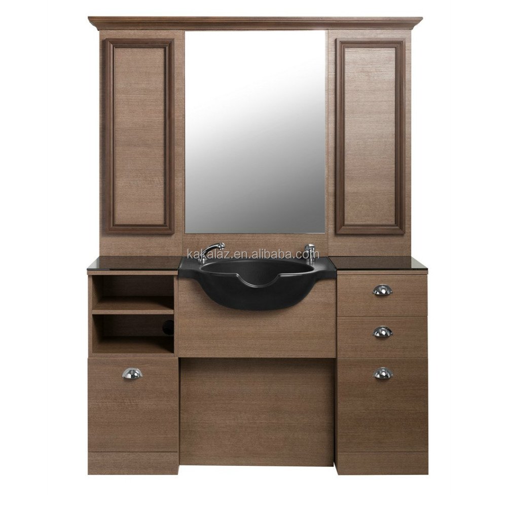 biggest mirror make up salon cheap men barbershop mirror wooden mirror station for salon equipment