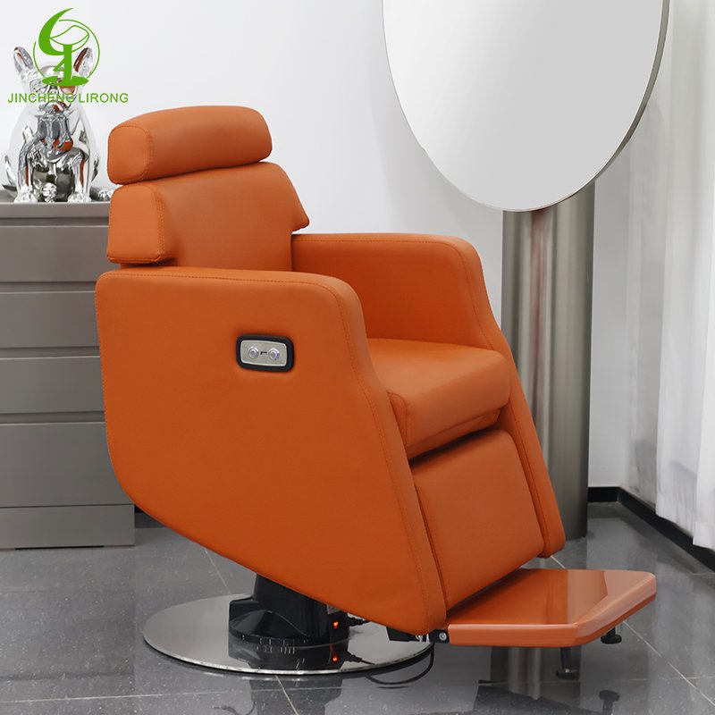 Luxury single motor electric barber chair electric backrest large pump customizable salon retro chair