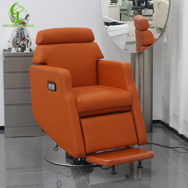 Luxury single motor electric barber chair electric backrest large pump customizable salon retro chair