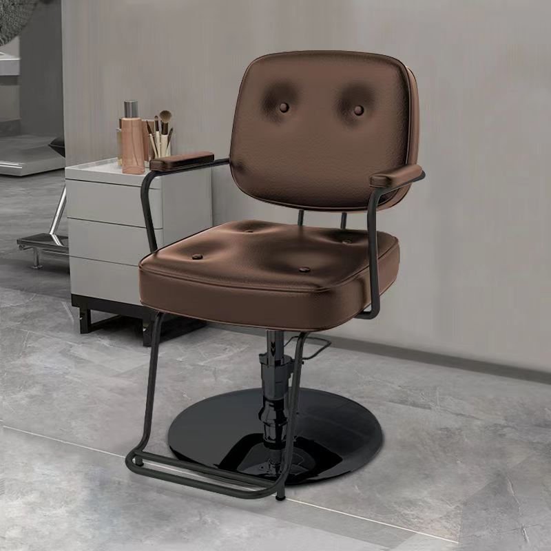 Fashion new salon armchair Hairdresser chair Lift rotating stainless steel armrests barber chair