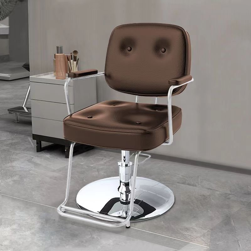 Fashion new salon armchair Hairdresser chair Lift rotating stainless steel armrests barber chair