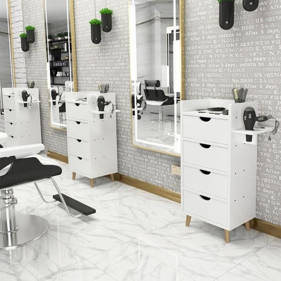 High end Salon Equipment Beauty Nail Cart Tools Cabinet Salon Furniture Hair Salon Station