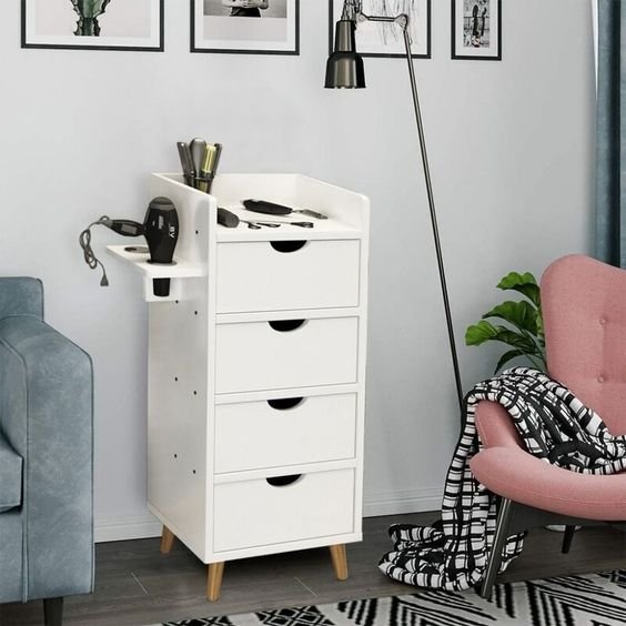 High end Salon Equipment Beauty Nail Cart Tools Cabinet Salon Furniture Hair Salon Station