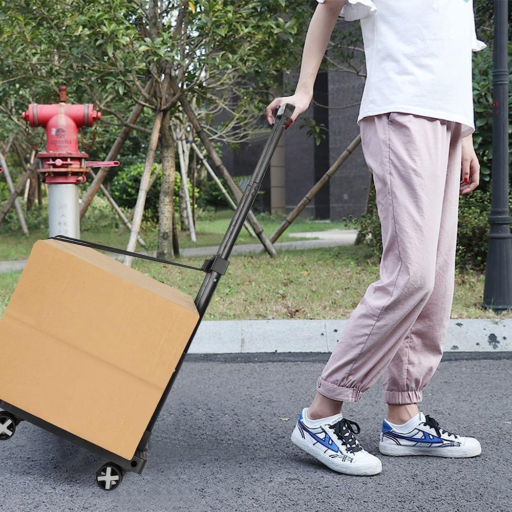 Compact Mini Lightweight Promotional Portable Platform 4 Spinner Wheels Dolly Folding Shopping Luggage Hand trolley Cart Truck