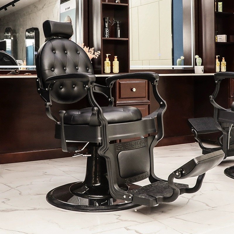 Antique Luxury Swivel Synthetic Leather Beauty Salon Furniture Barber Shop Equipment Hydraulic Styling Barber Hair Cut Chair