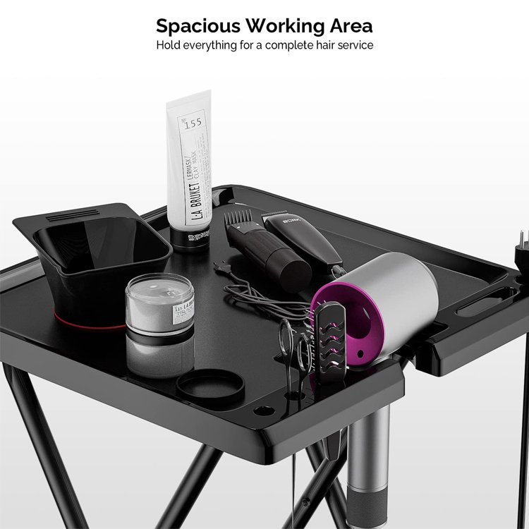 Manicure Salon Beauty Hair Rolling Utility Cart SPA Dentists Tattoo Hairdresser Barber Tool Folding Storage Tray Trolley