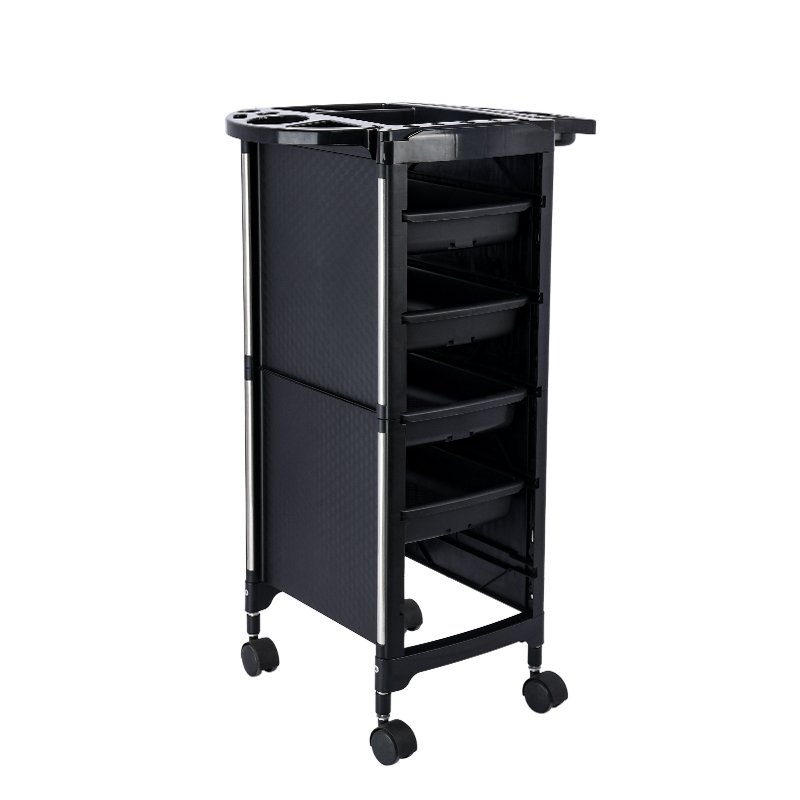 Modern Design Hair Salon Tool Storage Cart Trolley Durable Plastic with Universal Wheels for Home Barber Shop Hospital Workshop