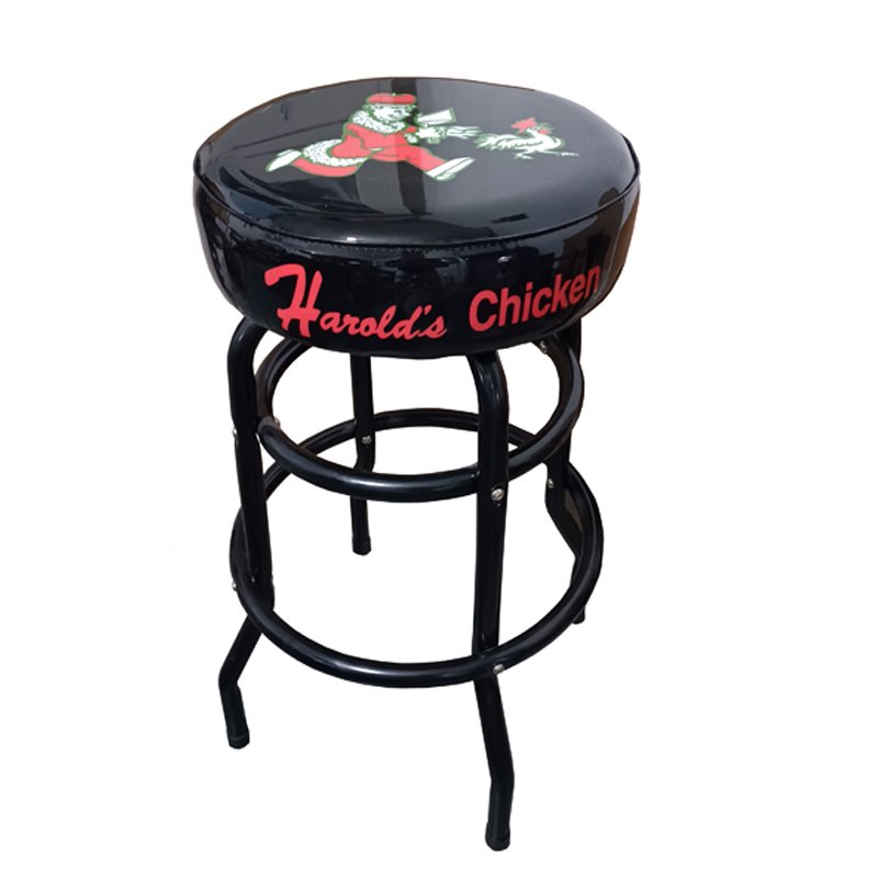 Custom Printed Logo Photo Design On Bar Stools Chairs Factory