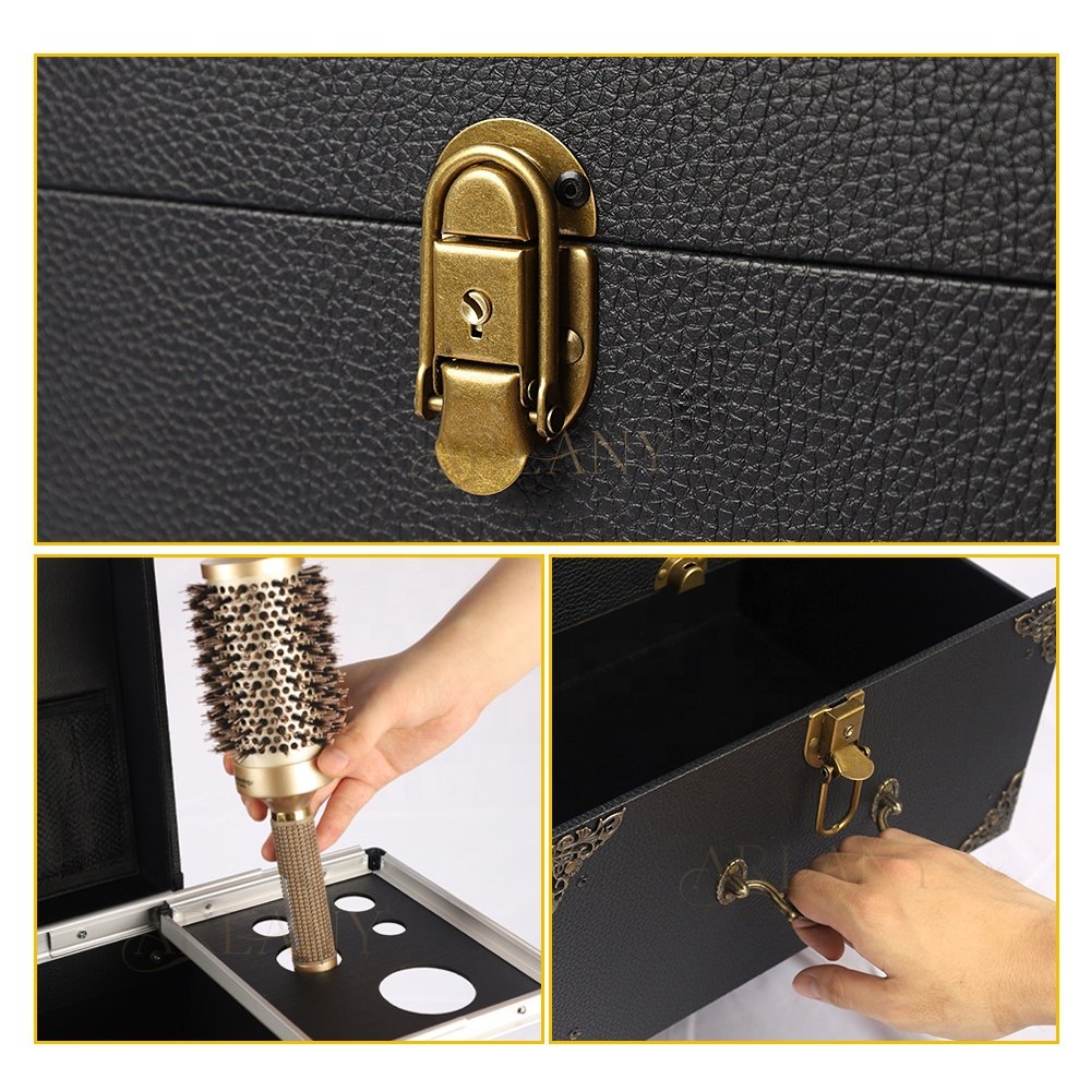 Salon Trolley Hairdressing Rolling Makeup Case with Wheels Trolley Case Luggage Barber Suitcase Traveling Hair Stylist Case