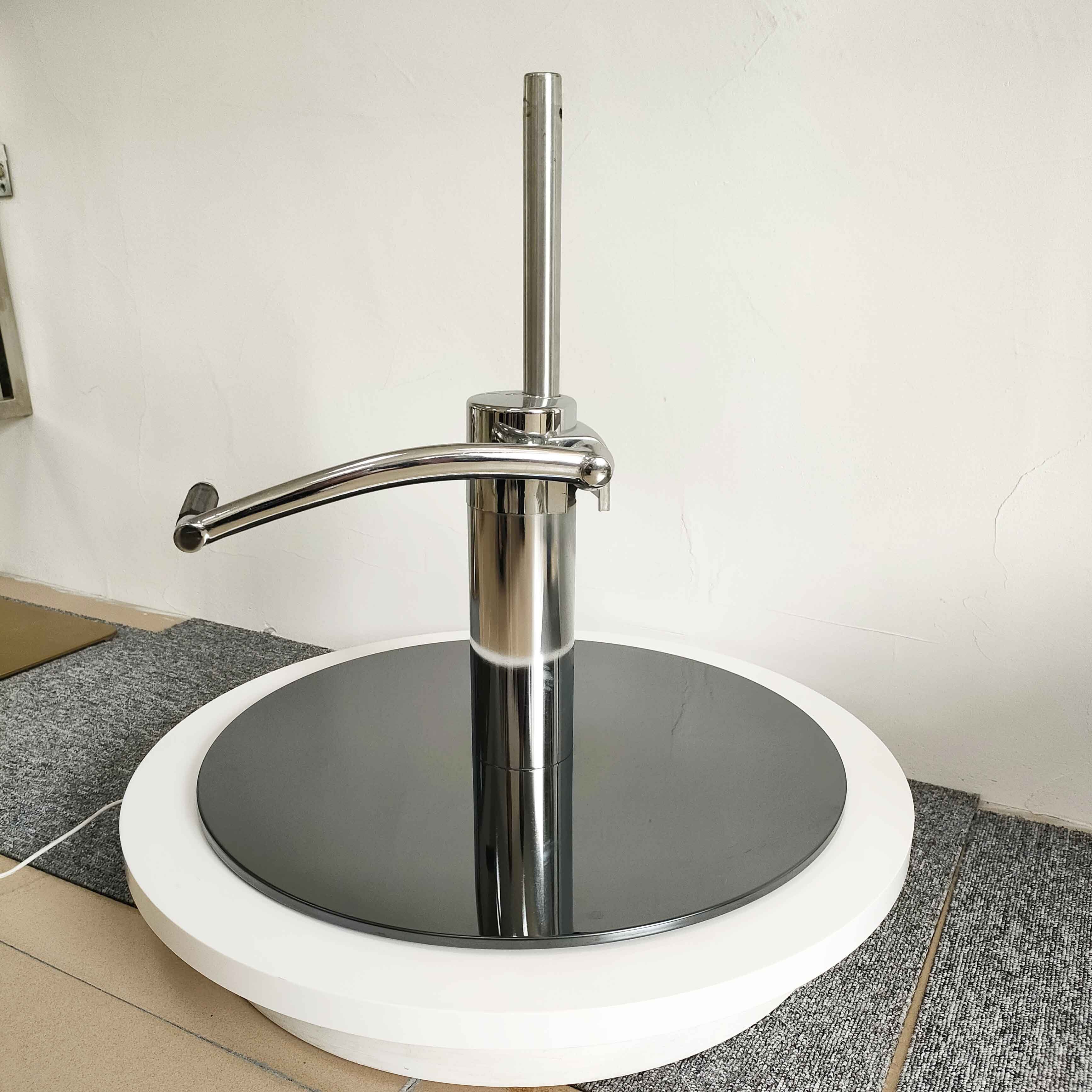 Stainless Steel Silver Square Swivel Base with Hydraulic Pump Styling Hairdressing Barber Salon Chair Base