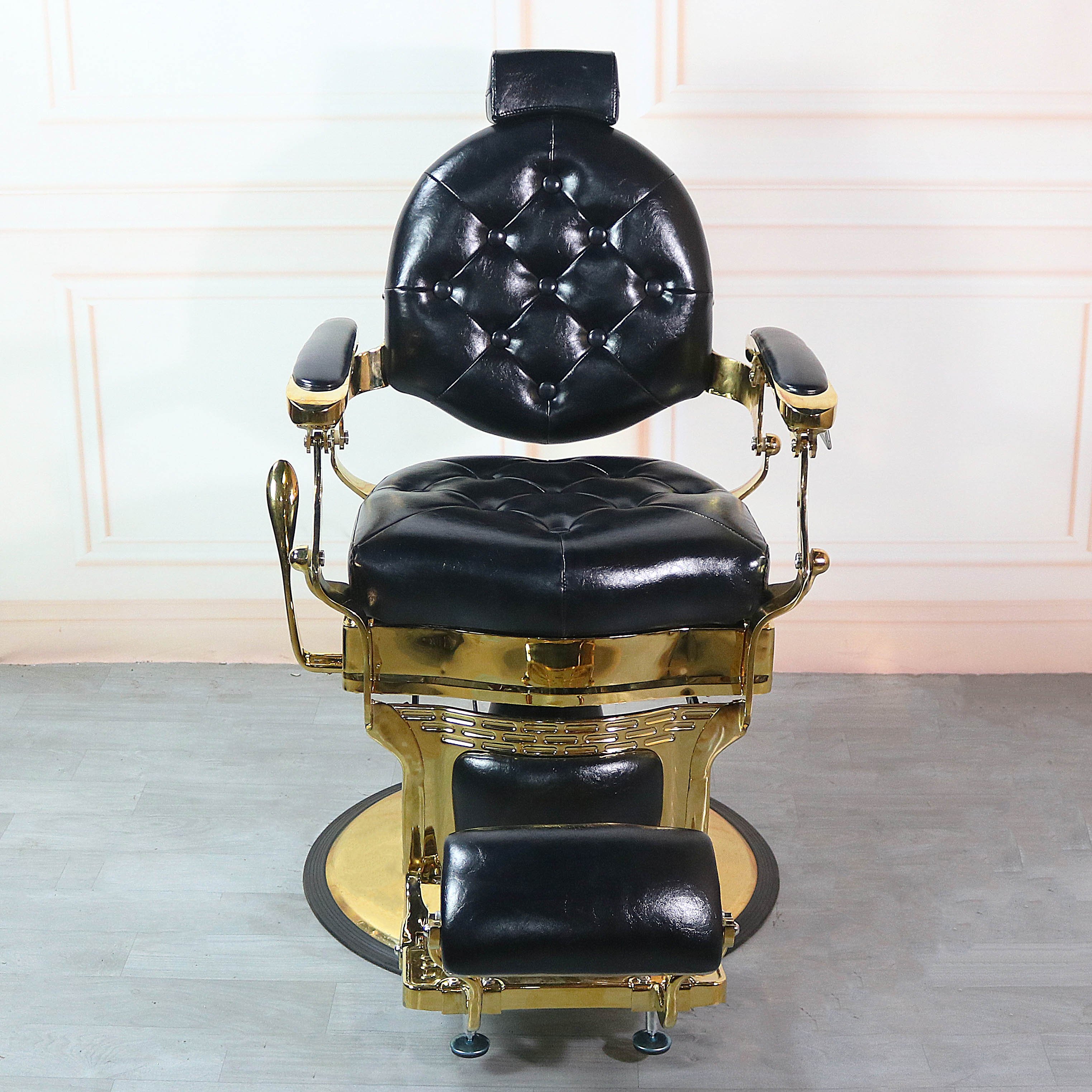 2023 heavy duty barber chair hair salon all purpose chair gold barber chair