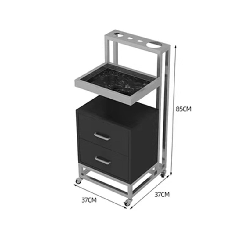 Hair salon special trolley standing shelf tool table solid wood multi-functional hair dresser cabinet