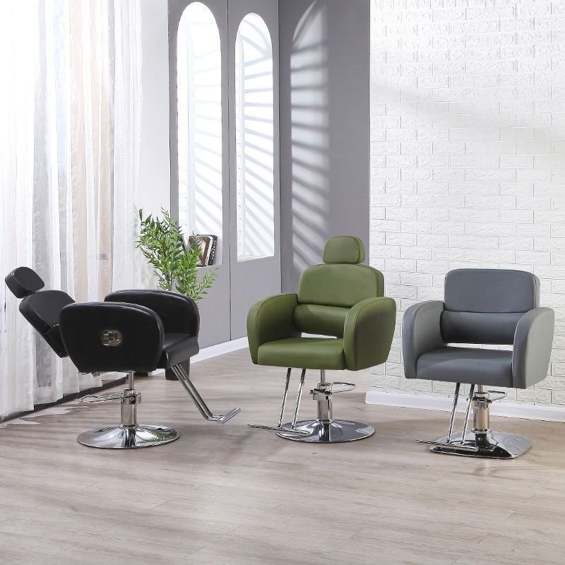 Wholesale Adjustable Swivel Modern Blue Haircut Saloon Chair Hair Salon Barber Chairs