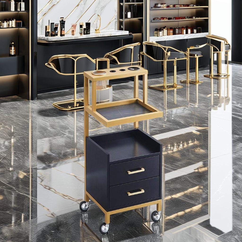 Modern Luxury Spa Trolley Cart Wheels Metal Plastic Facial Manicure Used Barber Shops Home Hospitals Hotels Workshops