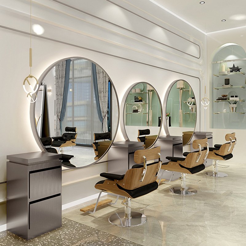 Diant Customized large full body mirror luxury salon makeup mirror dressing room clothing store Standing gold floor mirror