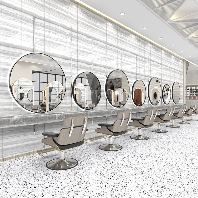 Diant Customized large full body mirror luxury salon makeup mirror dressing room clothing store Standing gold floor mirror