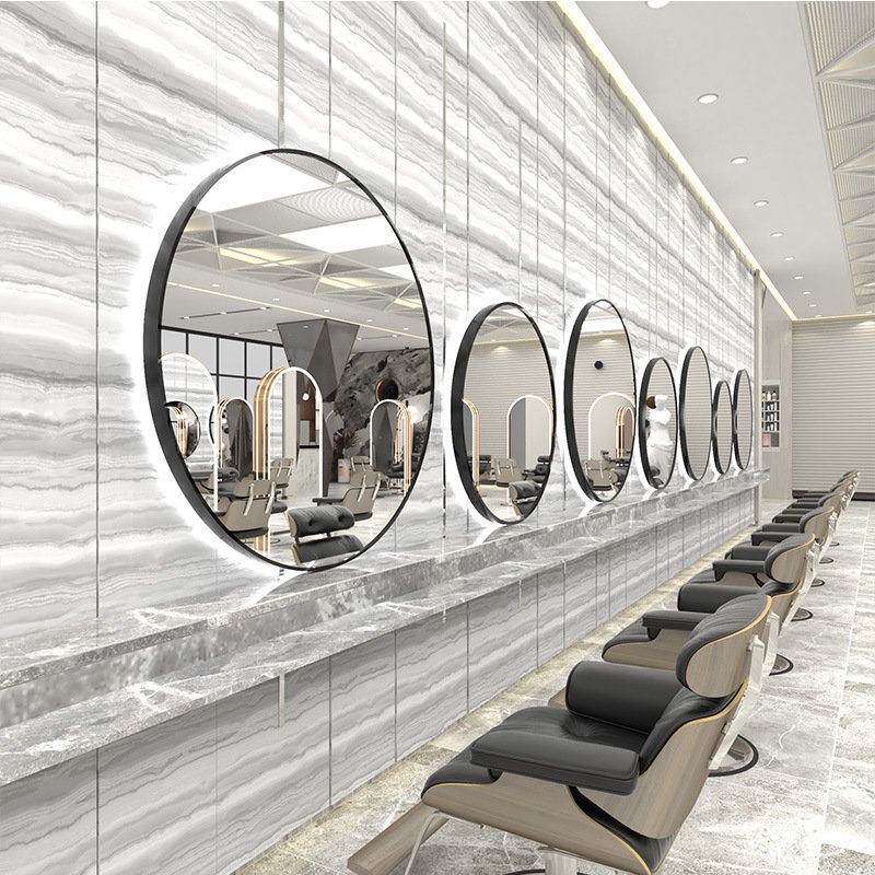 Diant Customized large full body mirror luxury salon makeup mirror dressing room clothing store Standing gold floor mirror