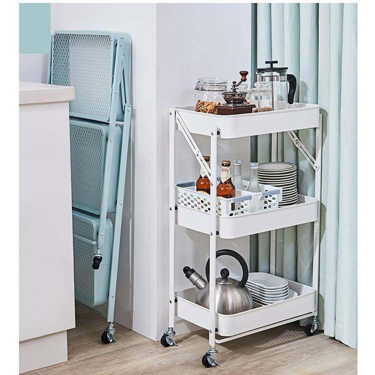 Home Kitchen shelve 3 tier foldable trolley