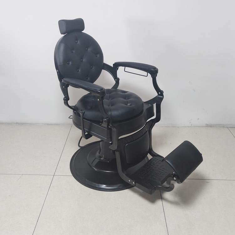 beauty salon all black retro barber chair salon chair for barbershop
