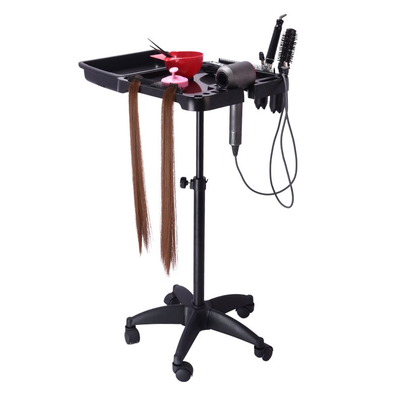 Salon Tray on Wheels Rolling Tray Cart with One Magnetic Bowls for Color Tattoo Spa