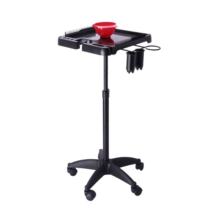 Salon Tray on Wheels Rolling Tray Cart with One Magnetic Bowls for Color Tattoo Spa