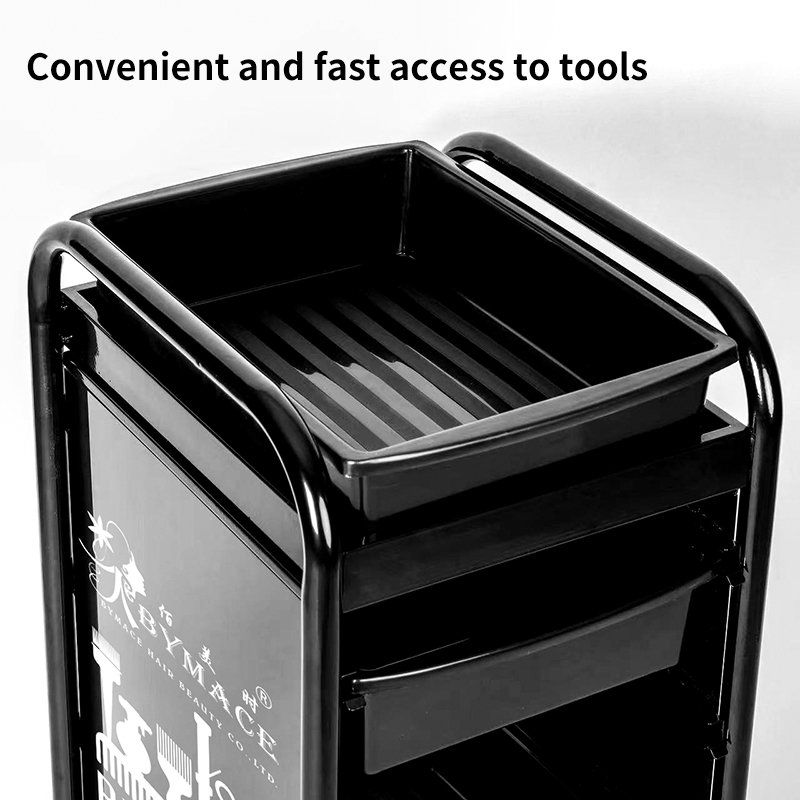 5 Drawers Hair Salon Beauty Spa Hairdresser Storage Cart Trolley Rolling Multi-function Barber Shop Tool Trolley Cart