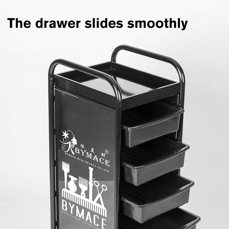 5 Drawers Hair Salon Beauty Spa Hairdresser Storage Cart Trolley Rolling Multi-function Barber Shop Tool Trolley Cart