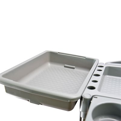 Hair Styling Storage Station Grey Salon Trolley Beauty Rolling Trolley Tool Cart with 4 Drawers