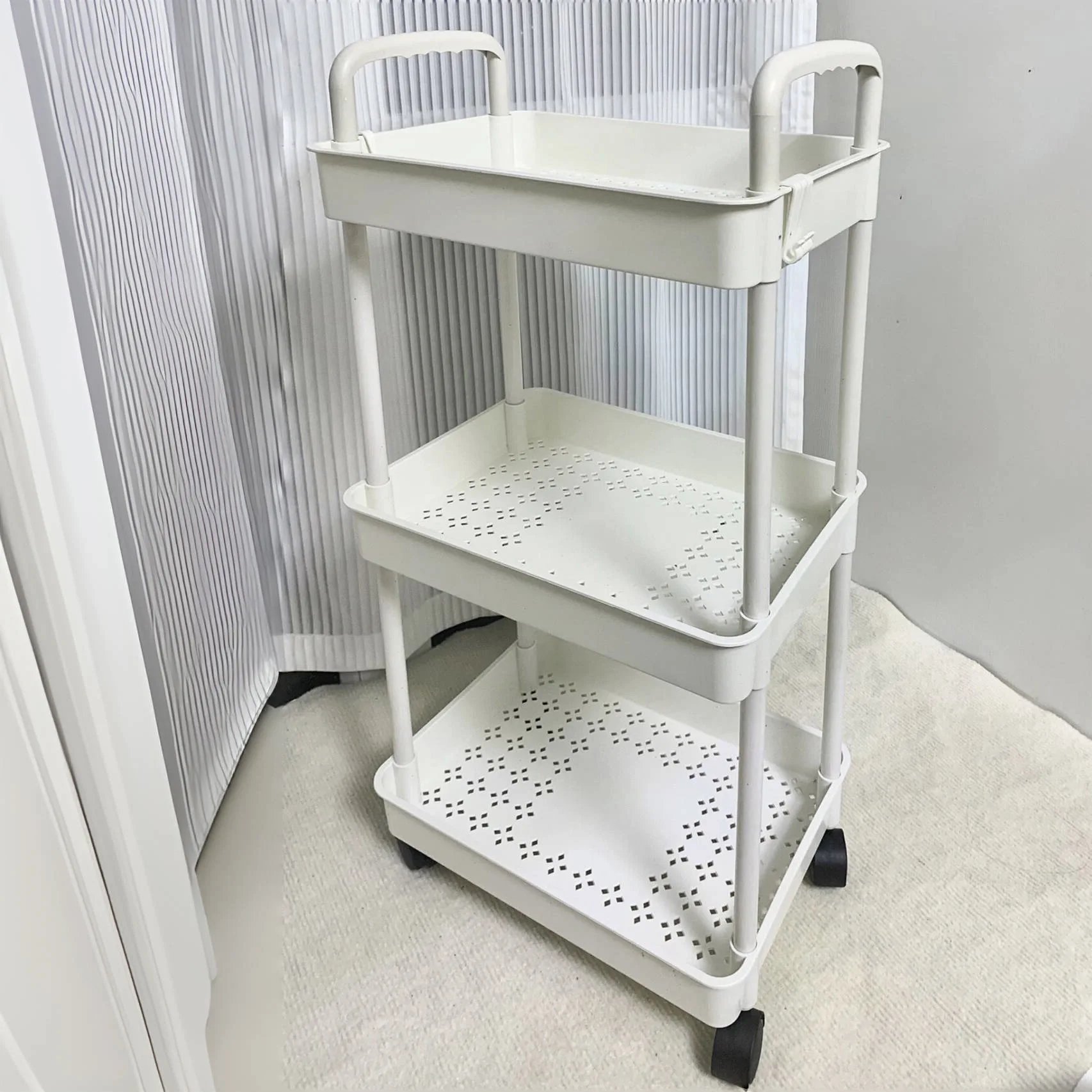 Factory Wholesale kitchen islands & carts Cheap Mobile Kitchen Storage: Space-Saving Metal Trolley Racks Salon Trolley