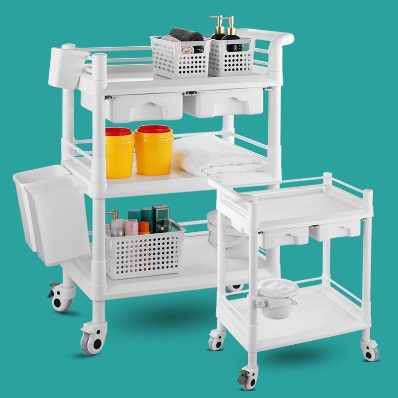 Professional Supplier Plastic Abs Trolley Cart Medical Kitchen Rack Trolley