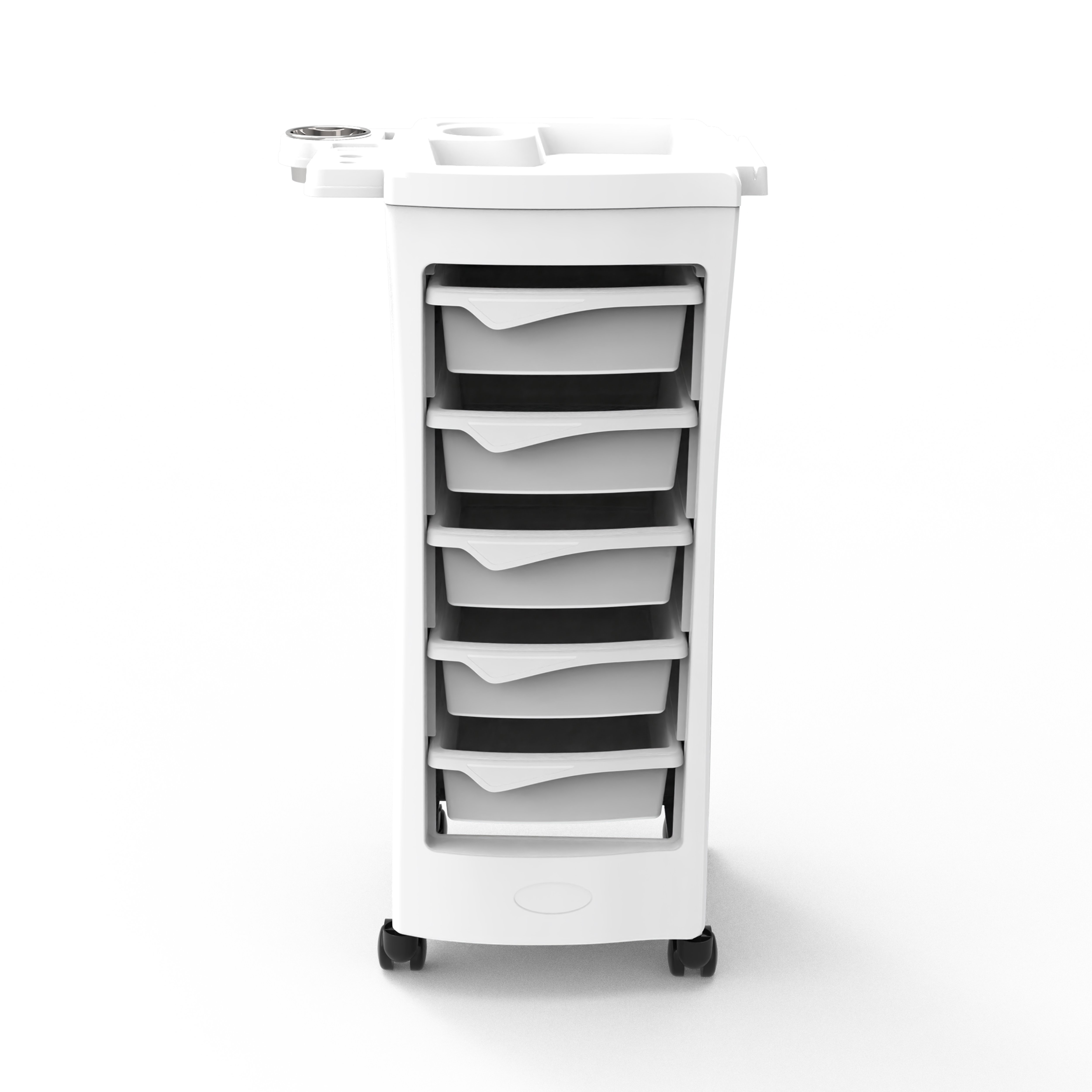 Kingwin Beauty Tool Cart White Professional hair salon trolley cart