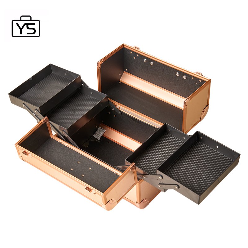 Stylist Cosmetic Case box washable trays Nail Art Box Bag Big makeup Train Case for salon use