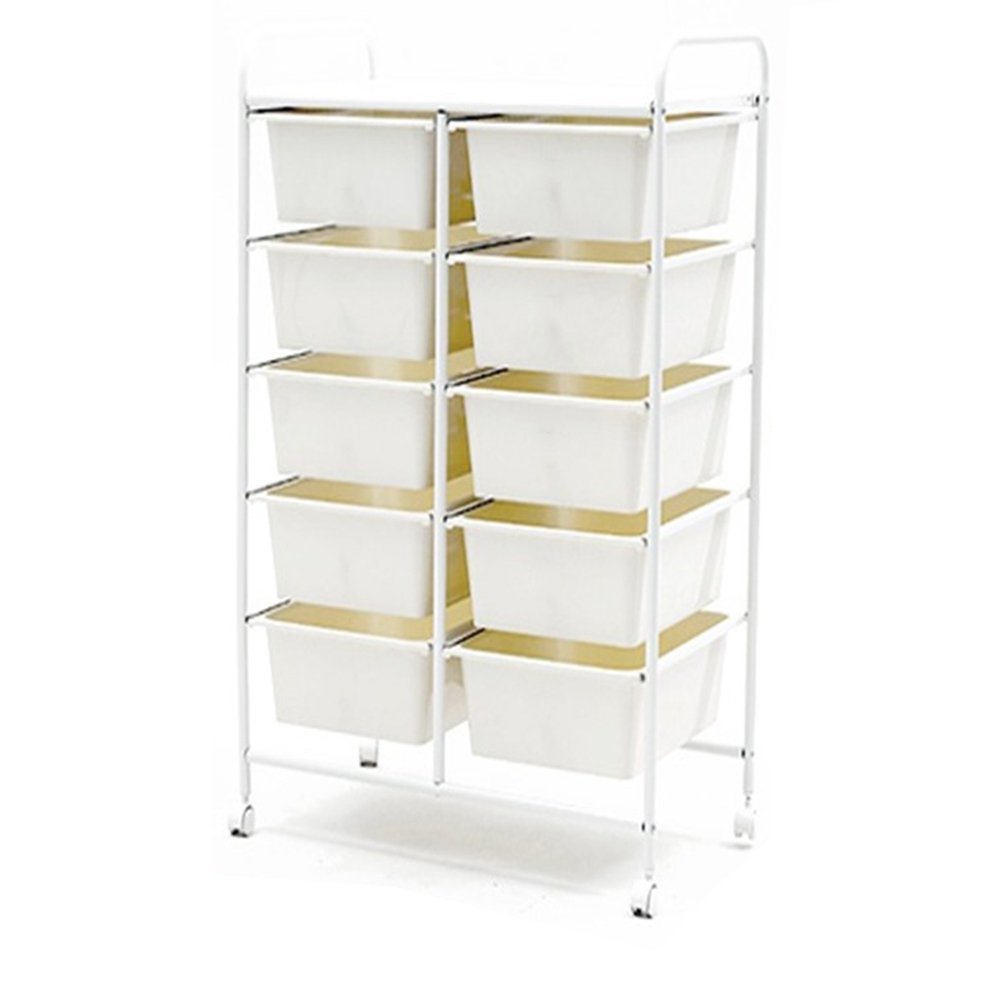 Beauty Salon Rolling Trolley Organizer Cart with Drawer LV-C2W10