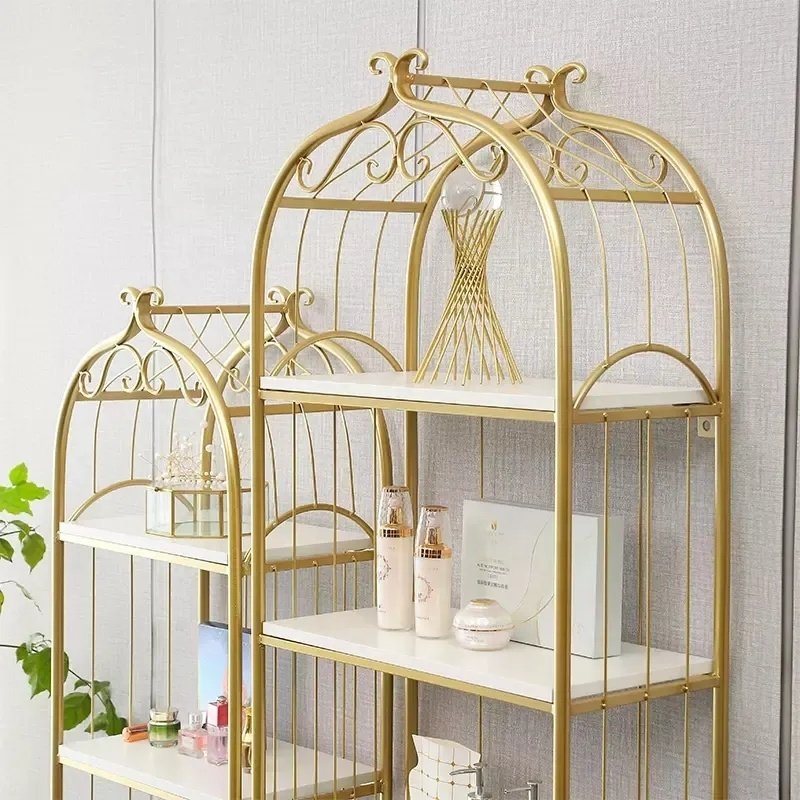 Best selling light luxury living room Bookstore household metal Bookcase Display Shelf Cabinet Bookcase ZY-NS013