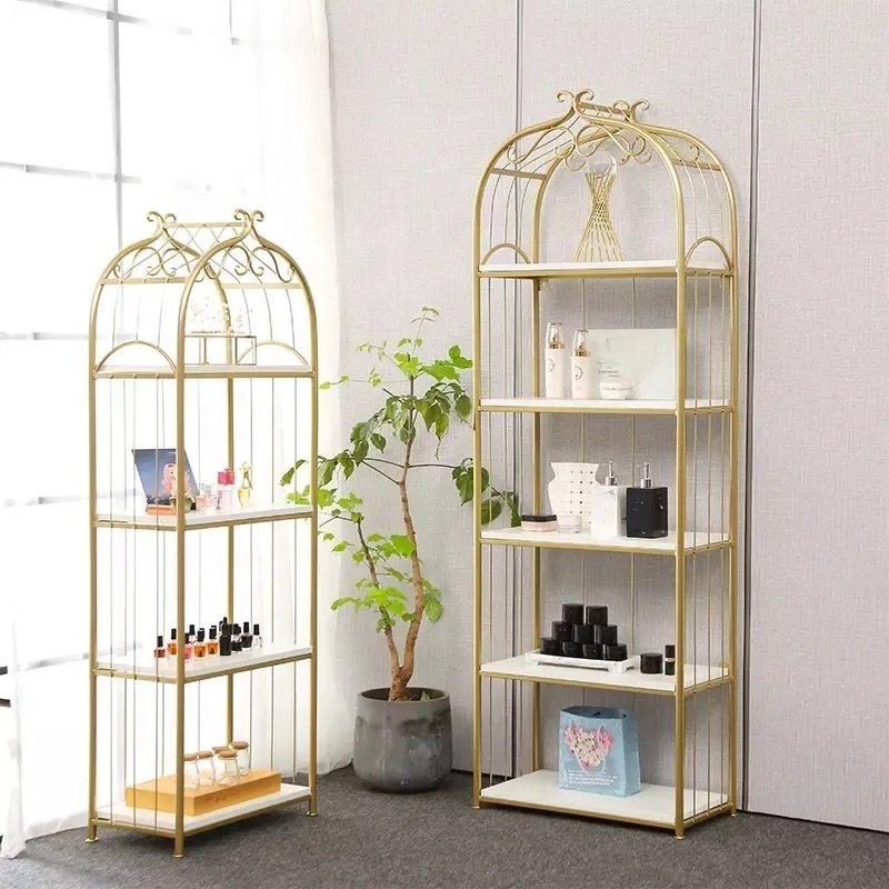 Best selling light luxury living room Bookstore household metal Bookcase Display Shelf Cabinet Bookcase ZY-NS013