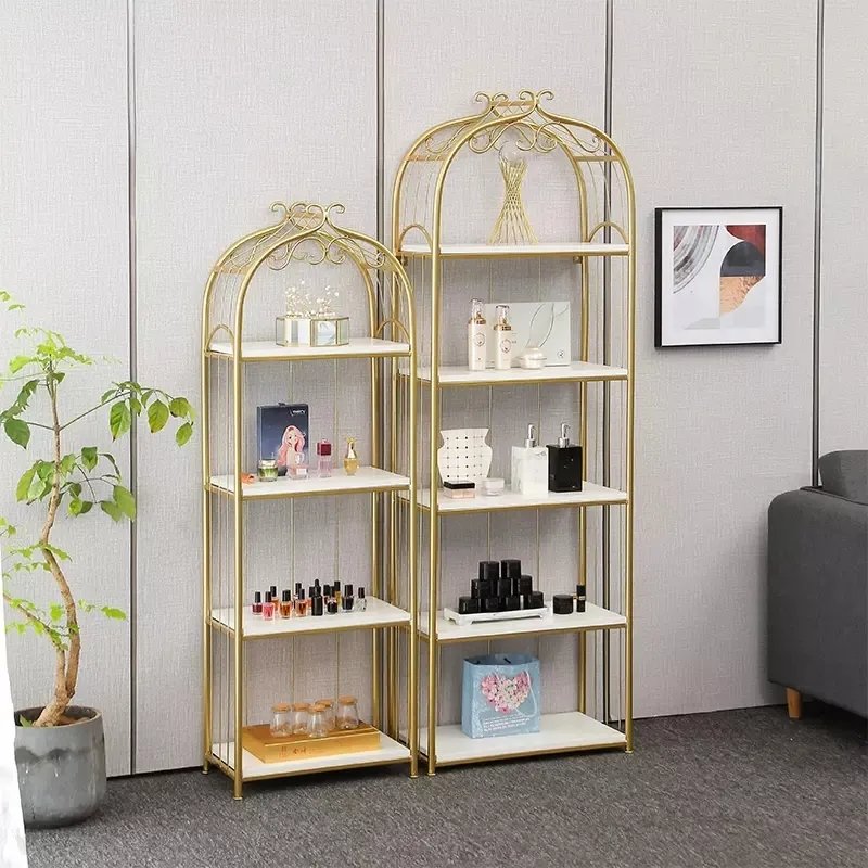 Best selling light luxury living room Bookstore household metal Bookcase Display Shelf Cabinet Bookcase ZY-NS013