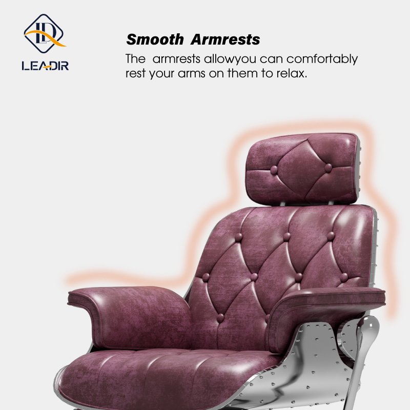 Leadir Wholesale Hairdressing Hair Reclining Hydraulic Vintage Shop Salon Furniture Beauty Salon Styling Barber Chair