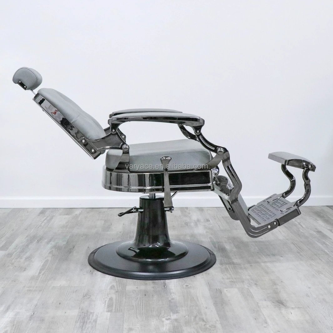 Gray swivel barber chair custom barber chair men's shaving chair